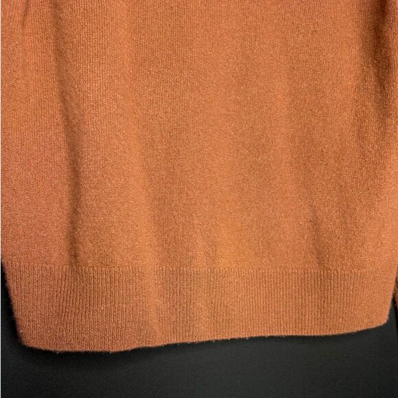 Quince Womens Chestnut Mongolian Cashmere Long-Sleeved Soft Crewneck Sweater - M - Picture 6 of 9
